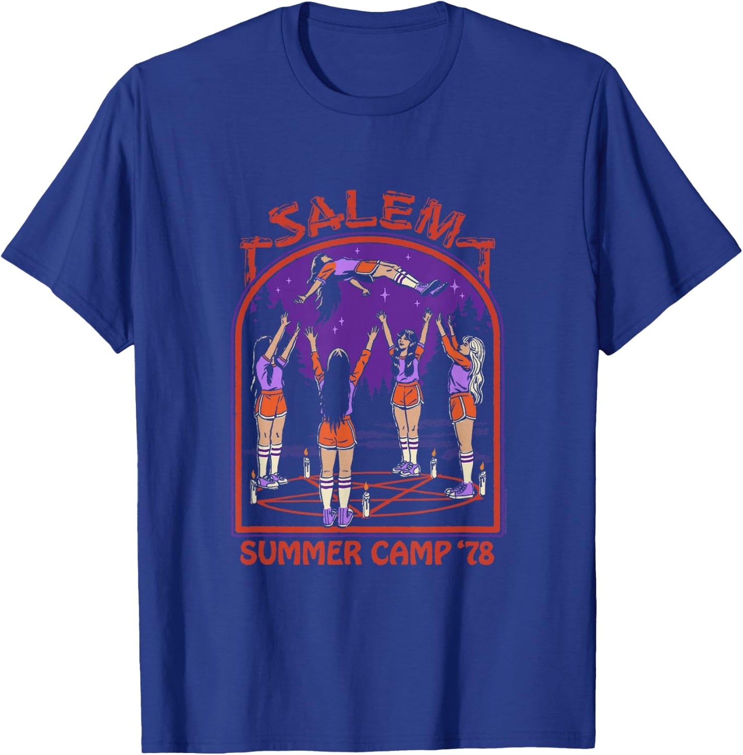 Steven Rhodes Salem Witch Summer Camp '78 Retro Dark Humor T-Shirt - T-Shirt | Royal