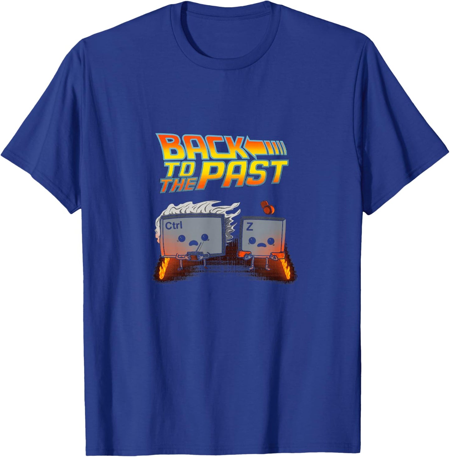 Back To The Past Undo Ctrl Z Geek Developers Funny Gift T-Shirt - T-Shirt | Royal