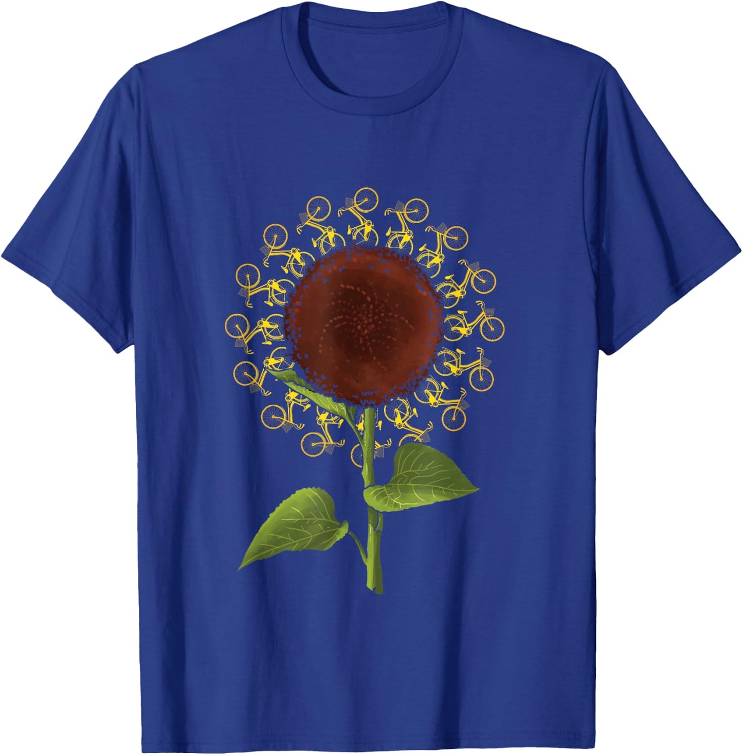 Sunflower Bicycles | Biking Cycling | Bikes Cyclist T-Shirt - T-Shirt | Royal