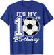 It's My 10th Birthday Soccer Player 10 years old Party Team T-Shirt - T-Shirt | Royal