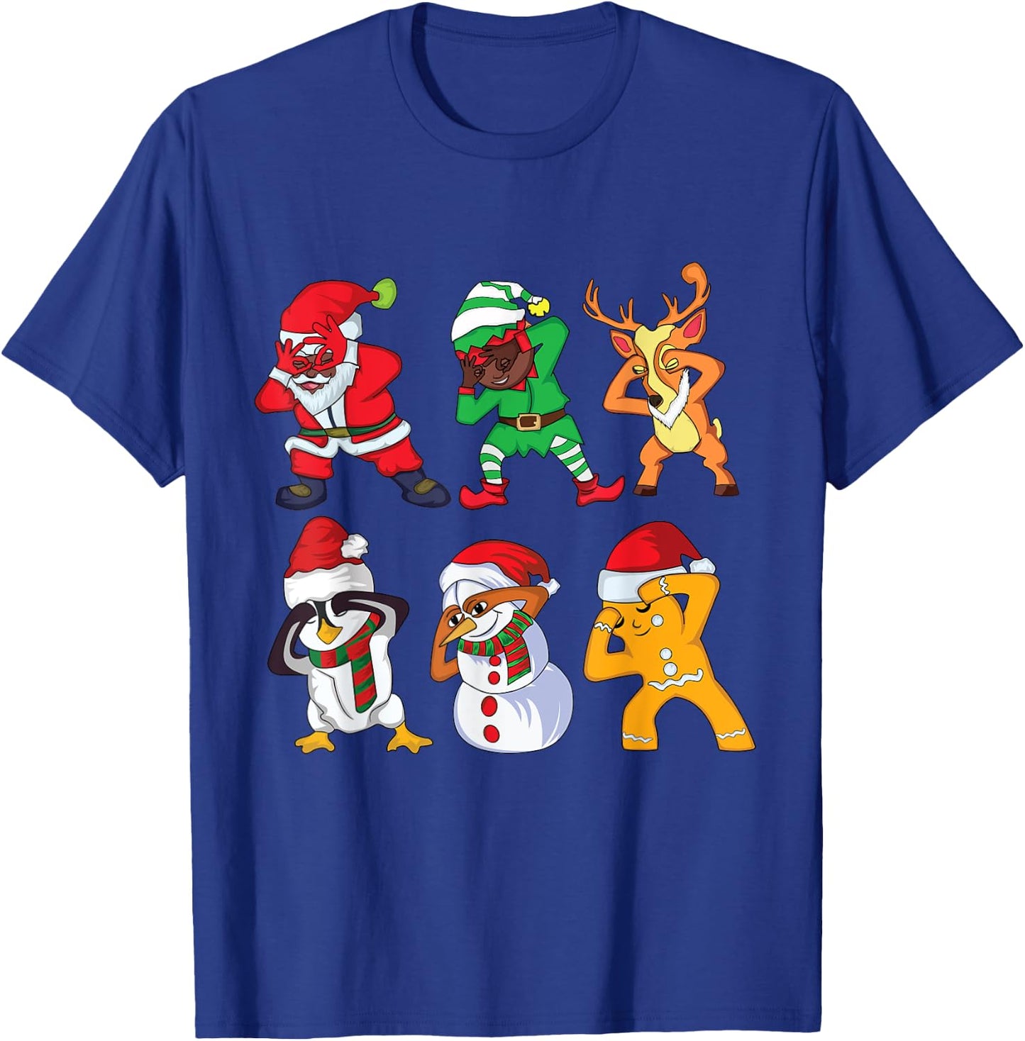 Christmas African American Santa and Friends Griddy Dance T-Shirt - T-Shirt | Royal
