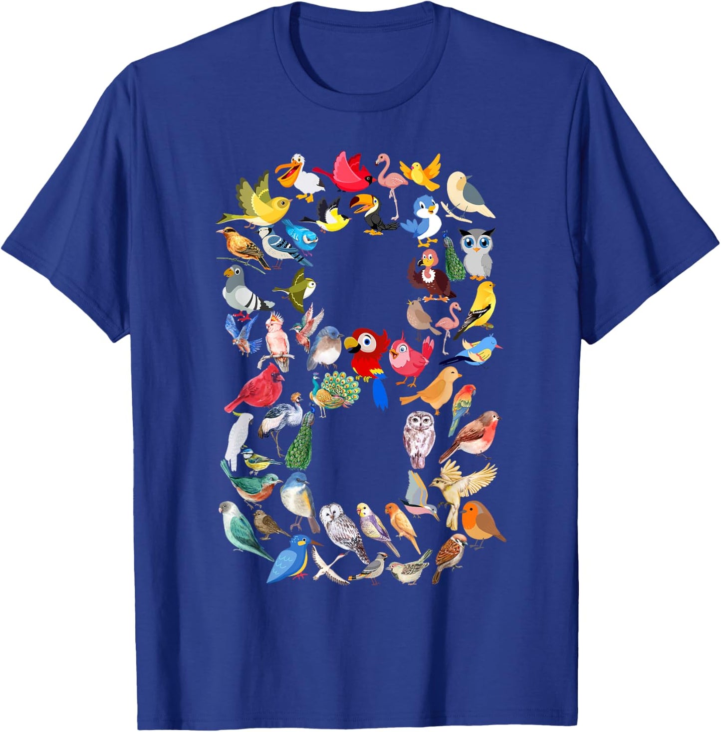 Kids 8th Birthday Birds Themed 8 Year Old Boys Bird Lover T-Shirt - T-Shirt | Royal