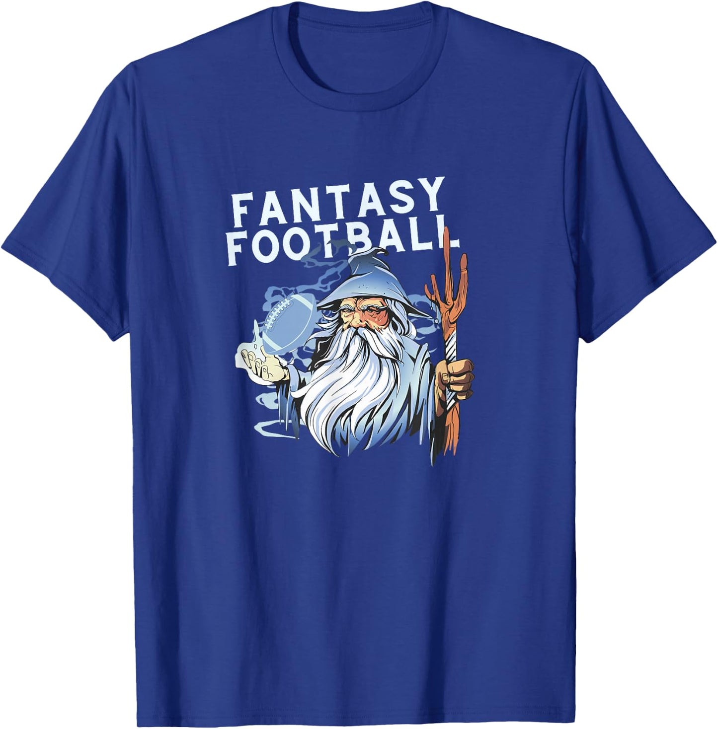 Fantasy Football Wizard Magic Ironic Sports Design T-Shirt - T-Shirt | Royal