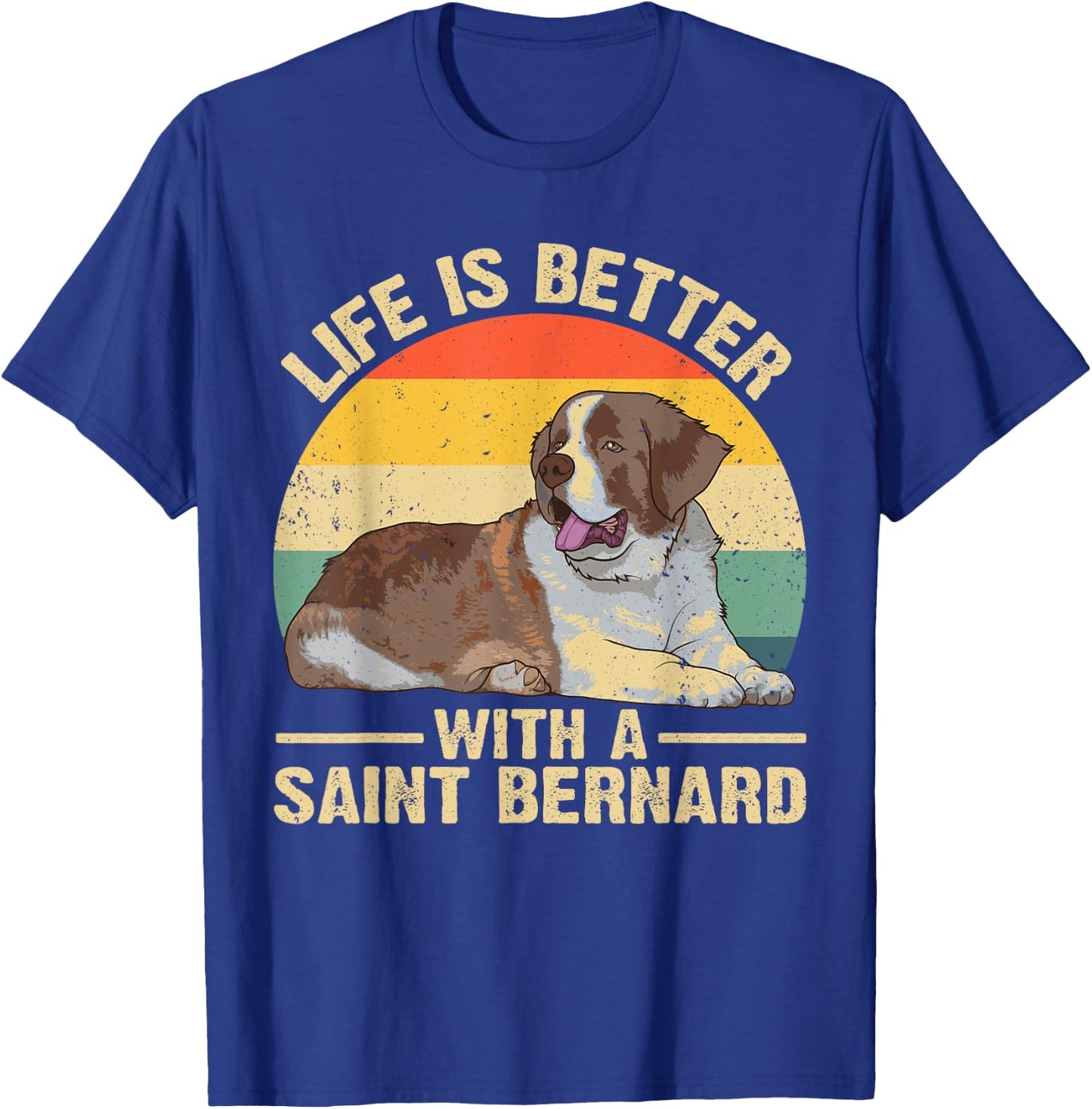 Cute Saint Bernard Design Women Saint Bernard Dog T-Shirt - T-Shirt | Royal