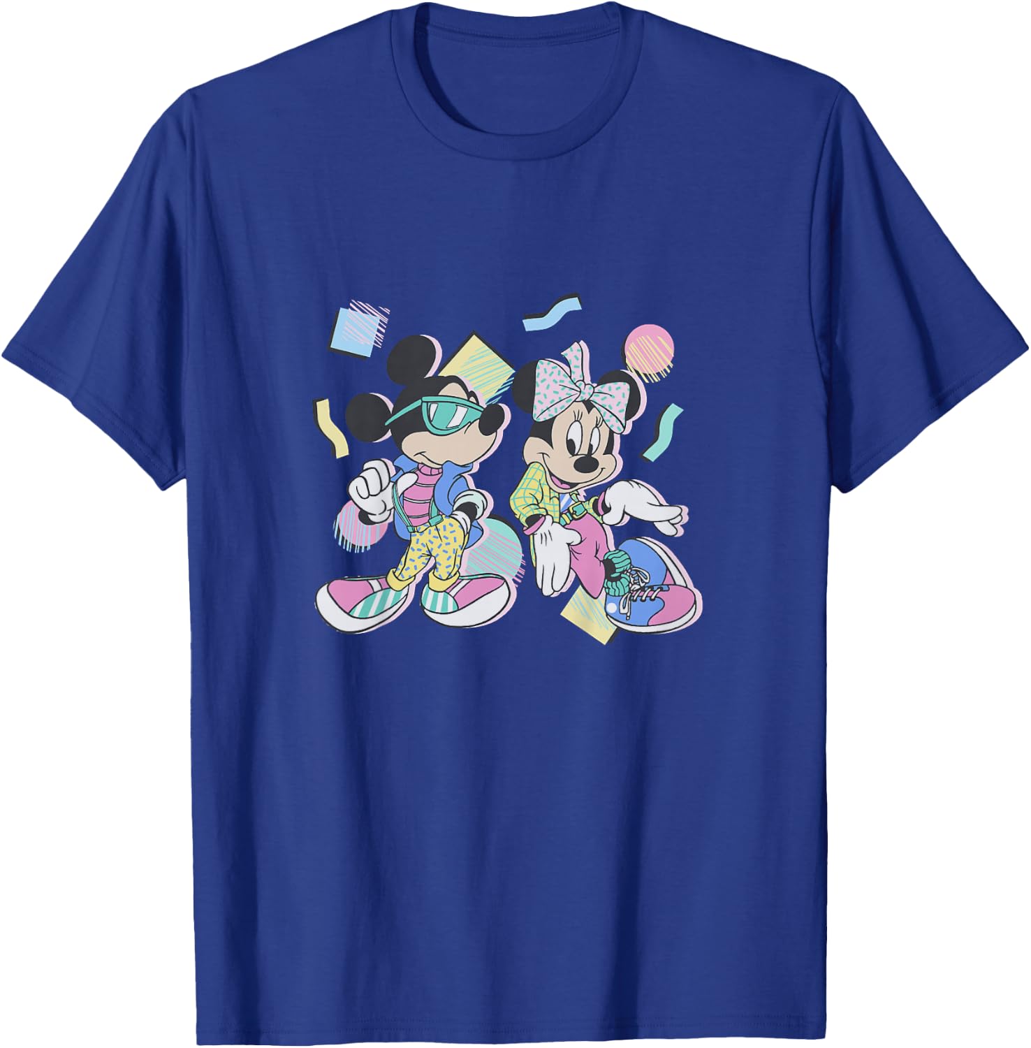 Kids Disney Mickey and Friends Mickey & Minnie Retro 80's Youth T-Shirt - T-Shirt | Royal