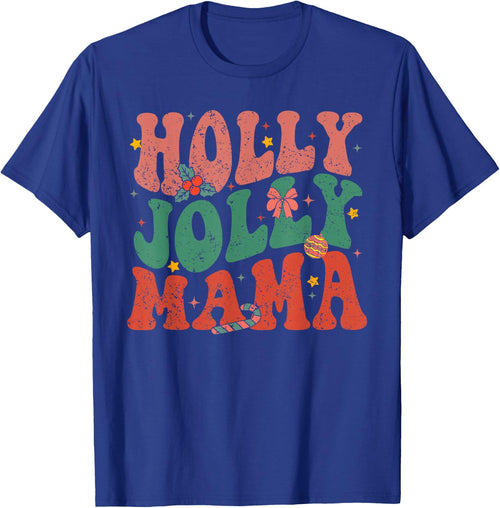Retro Holly Christmas Jolly Mama, Merry Christmas Holiday