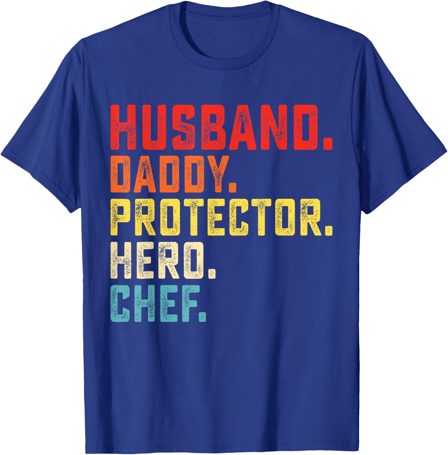 husband daddy protector hero chef fathers Day Cook Cooking T-Shirt - T-Shirt | Royal