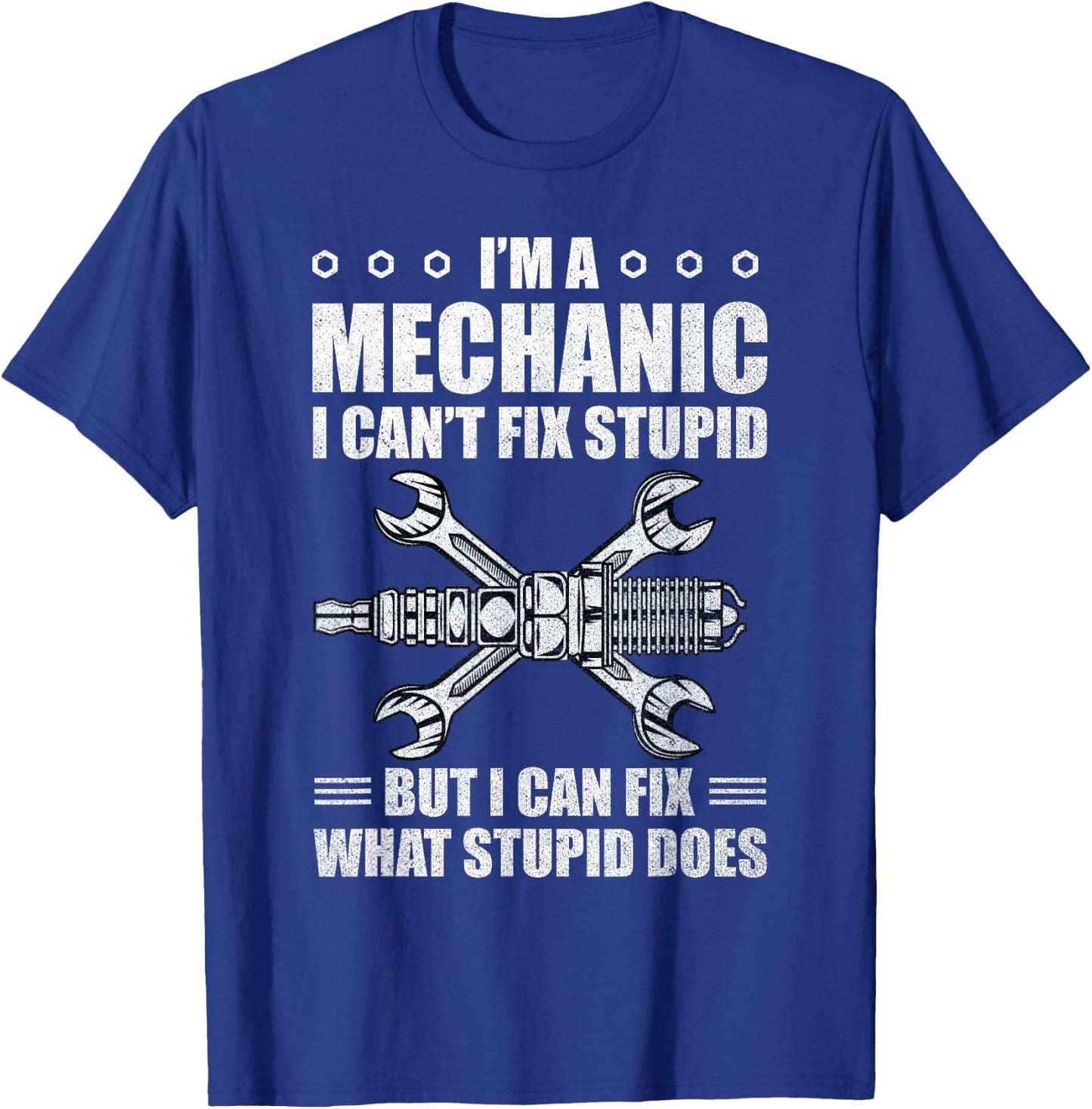 Car Mechanic Design Maintenance Man Gifts Auto Mechanic Fun T-Shirt - T-Shirt | Royal