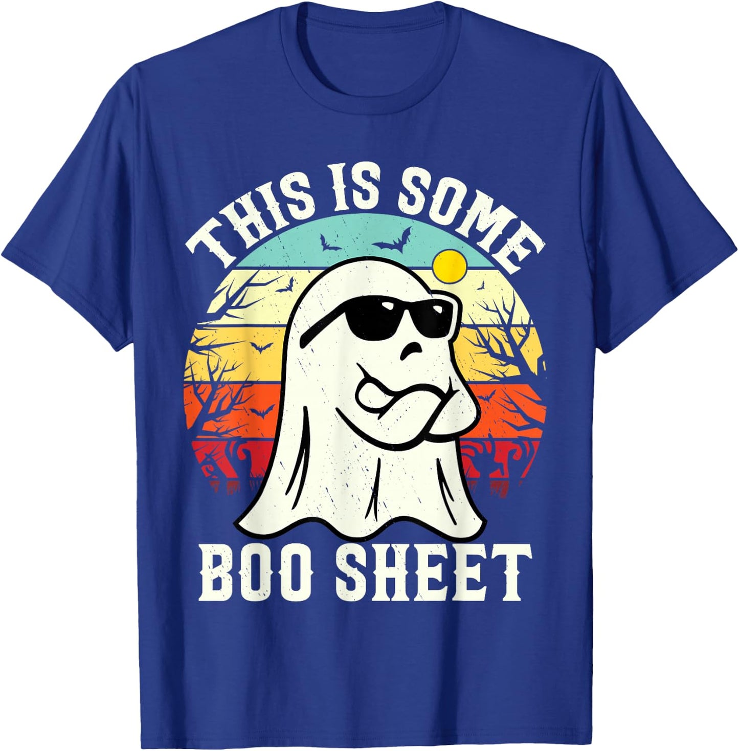 This Is Some Boo Sheet Ghost Retro Halloween Funny Halloween T-Shirt - T-Shirt | Royal