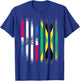 Dominican Republic Flag Jamaica Grown Country Flags Stripes T-Shirt - T-Shirt | Royal