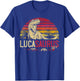 Luca Saurus Funny Personalized Dinosaur T Rex Name Boys Gift T-Shirt - T-Shirt | Royal