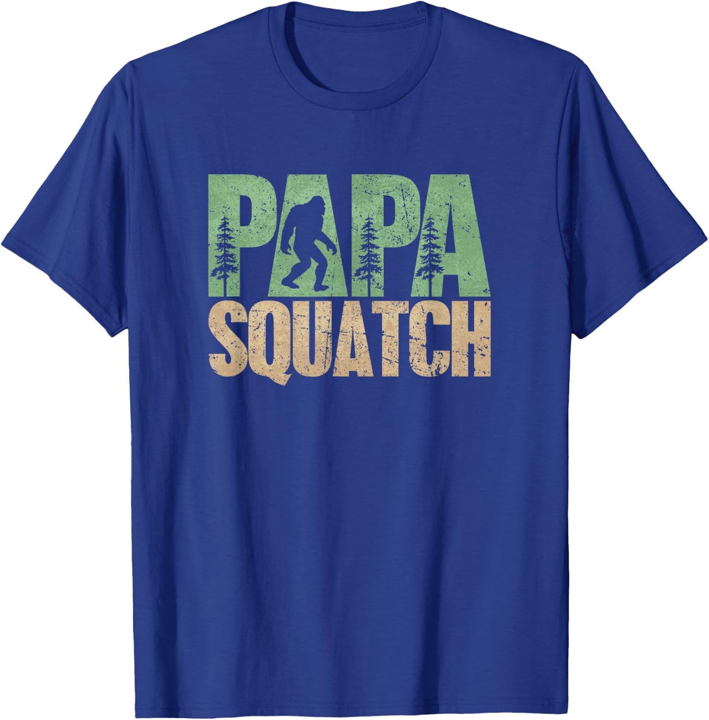 Bigfoot Papa Daddy Dad Sasquatch Yeti Adventure Men T-Shirt - T-Shirt | Royal