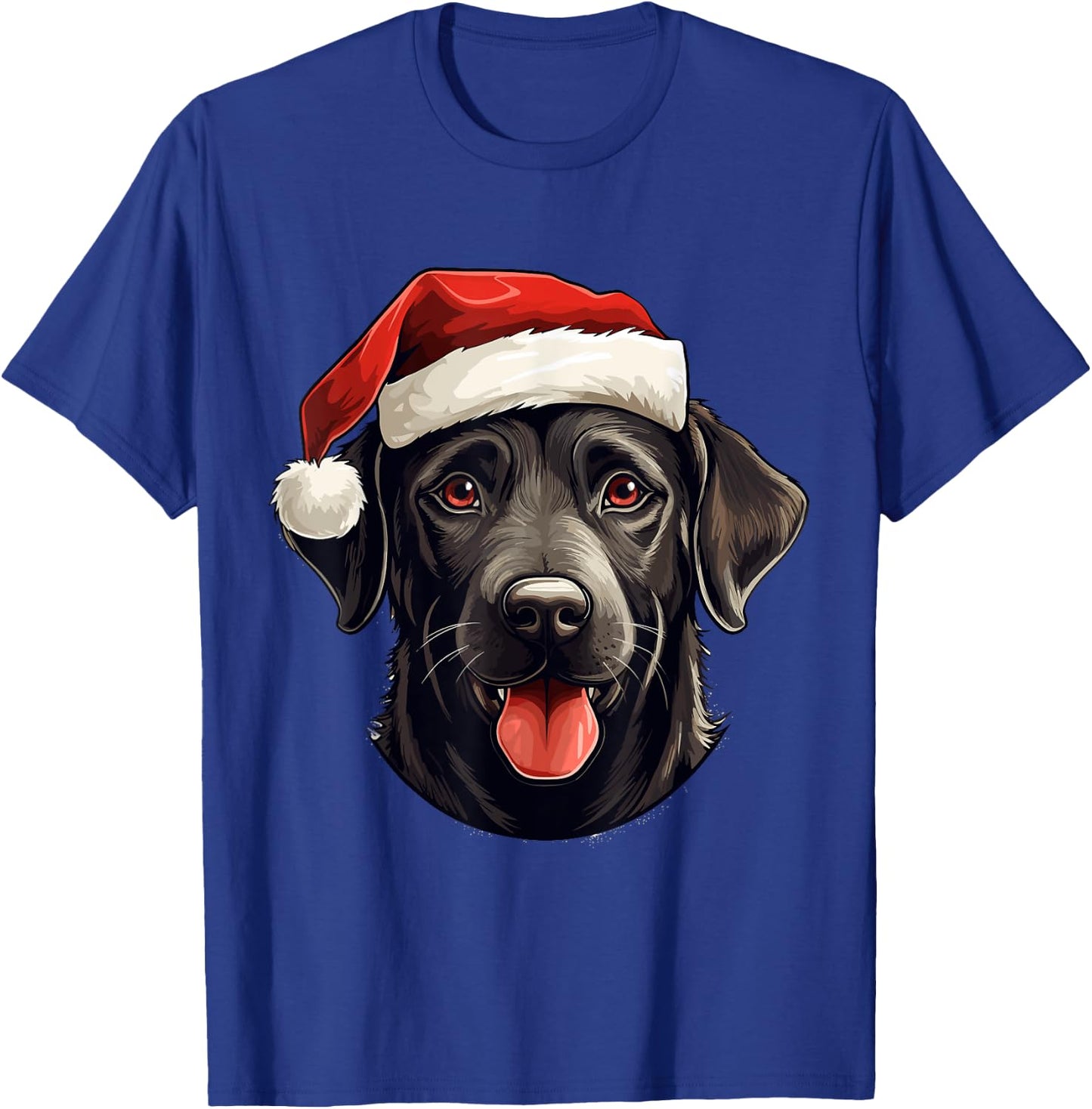 Labrador Retriever Dog Designs -Adults Small Black Cartoon Christmas T-Shirt - T-Shirt | Royal