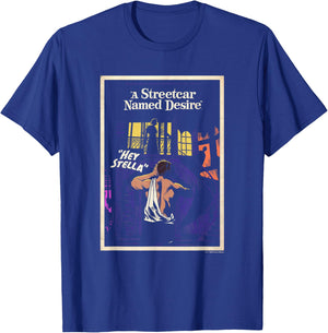 WB100 A Streetcar Named Desire Hey Stella Book Cover T-Shirt - T-Shirt | Royal