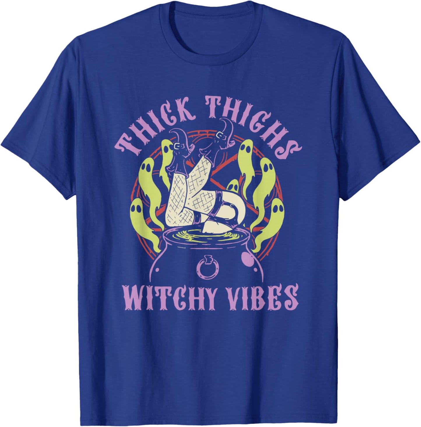 Thick Thighs Witchy Vibes Apparel T-Shirt - T-Shirt | Royal