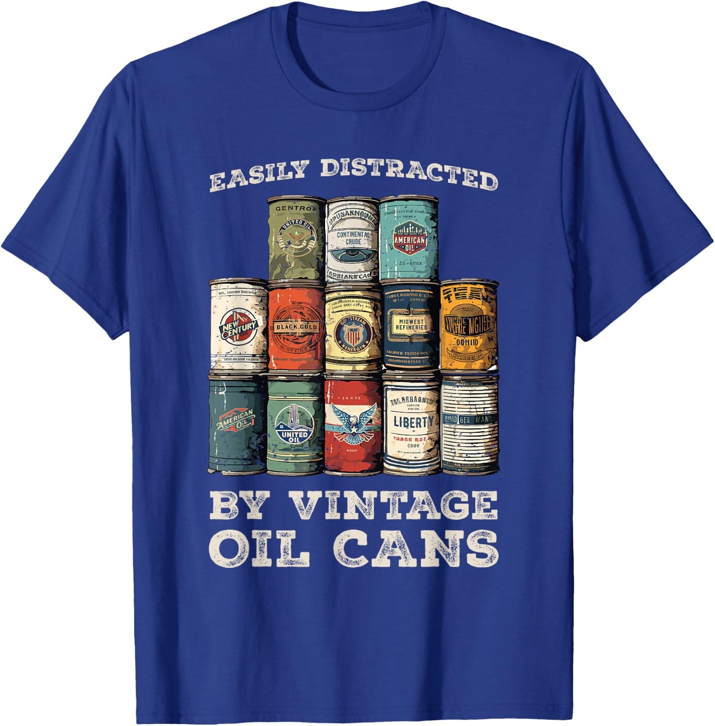 Vintage Oil Can Petroliana Classic Auto Repair T-Shirt - T-Shirt | Royal