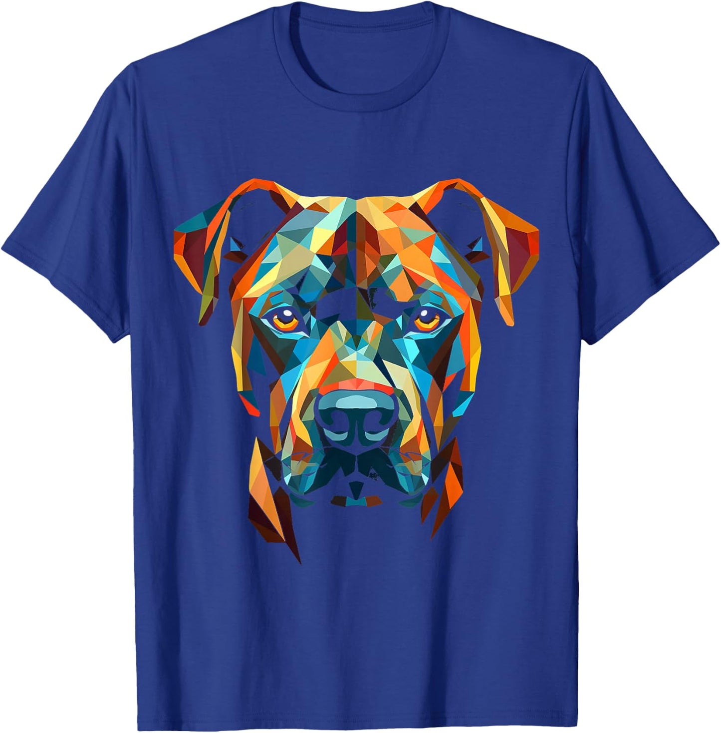 American Staffordshire Terrier Fan Geometric Dog T-Shirt - T-Shirt | Royal