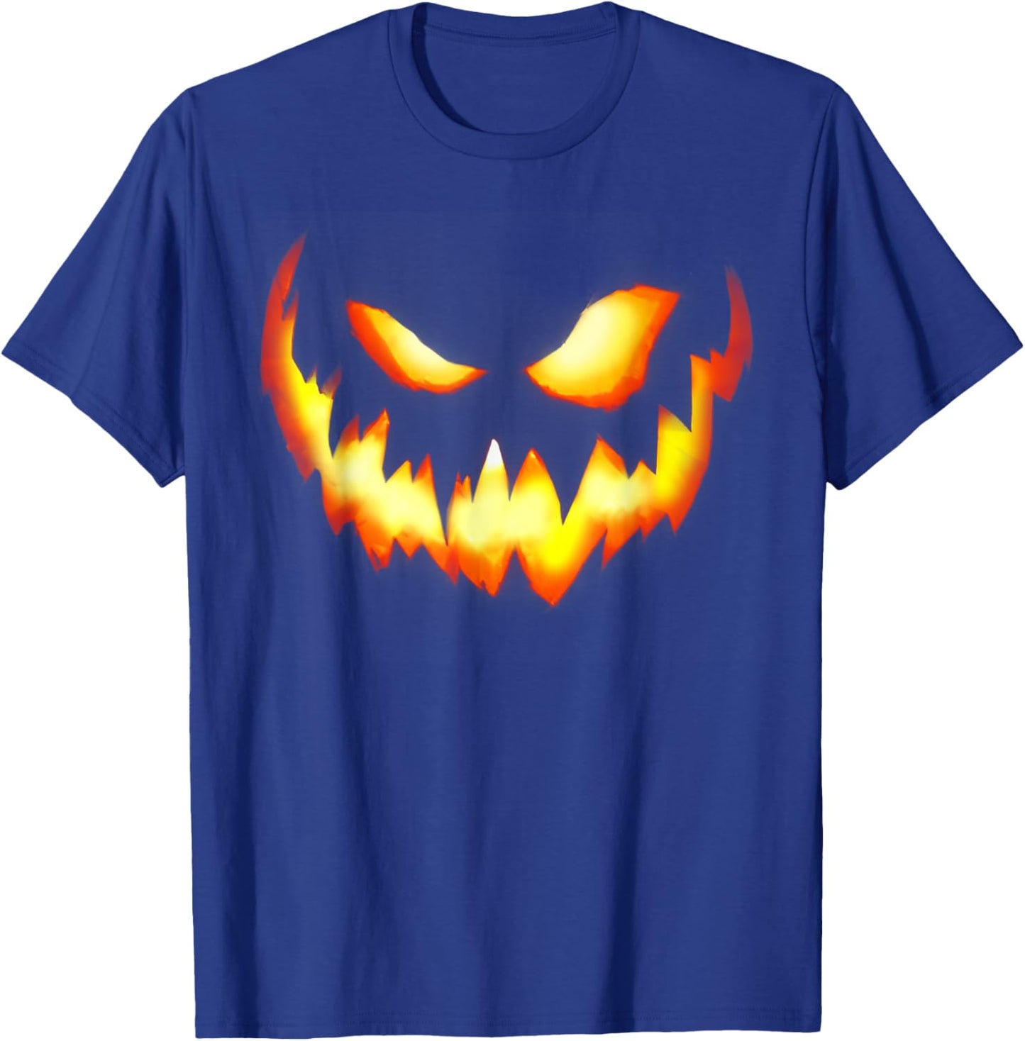 Jack O Lantern Pumpkin Face Scary Halloween Costume T-Shirt - T-Shirt | Royal