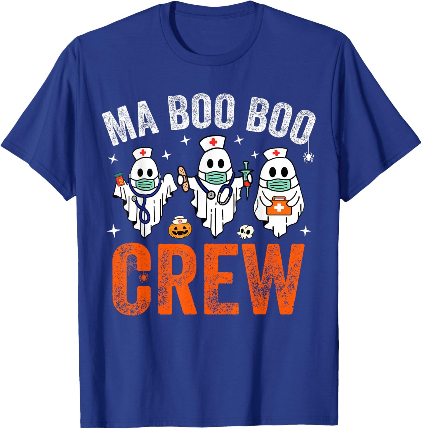 Medical Assistant Crew Funny Halloween MA RN Ghost Costume T-Shirt - T-Shirt | Royal