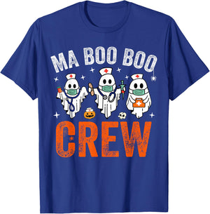 Medical Assistant Crew Funny Halloween MA RN Ghost Costume T-Shirt - T-Shirt | Royal