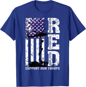 R.E.D. Remember Everyone Deployed Red Friday Military T-Shirt - T-Shirt | Royal