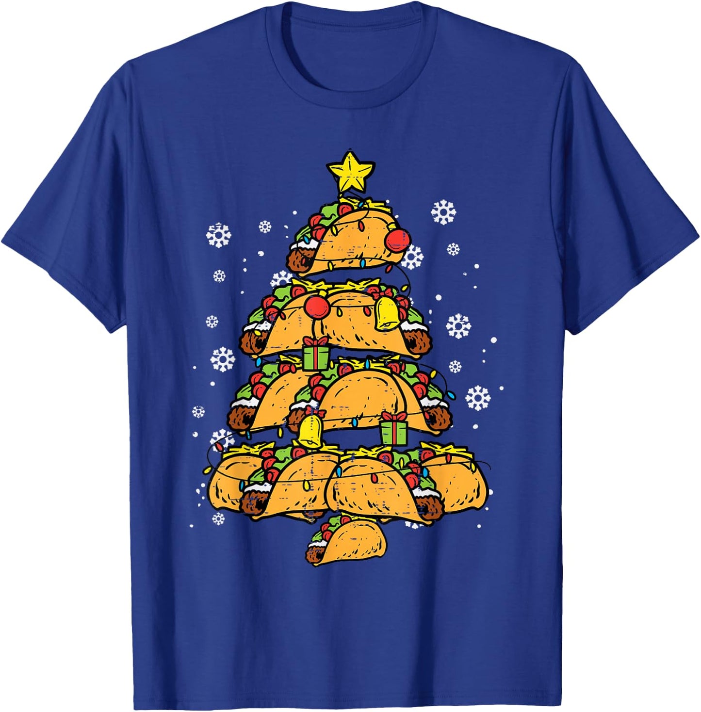 Taco Christmas Tree Xmas Mexican Food Men Women Kids T-Shirt - T-Shirt | Royal