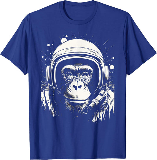 Iconic Monkey Astronaut in Astronautsuit in Space T-Shirt - T-Shirt | Royal
