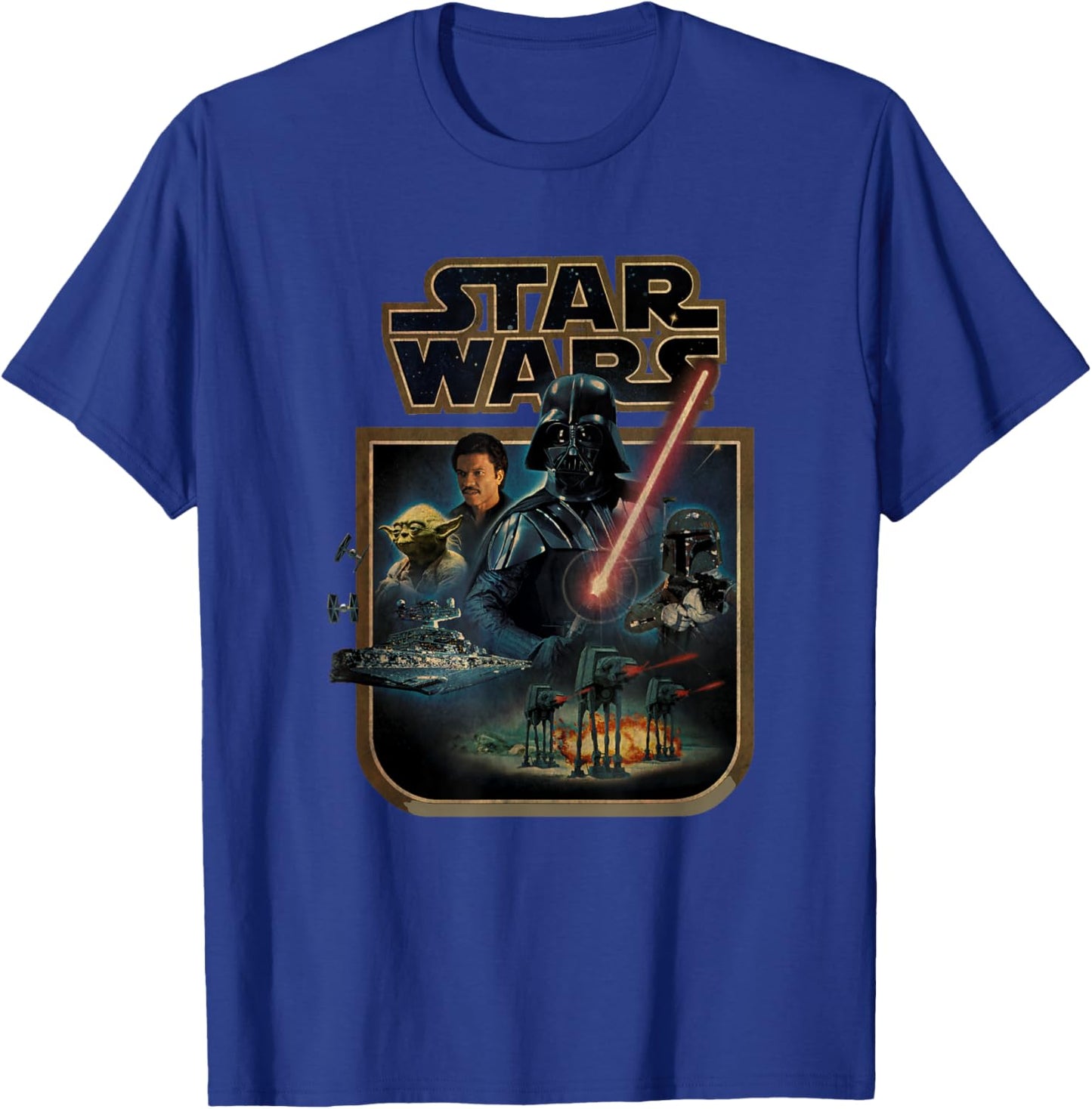 Star Wars The Empire Strikes Back Vintage Collage Poster T-Shirt - T-Shirt | Royal