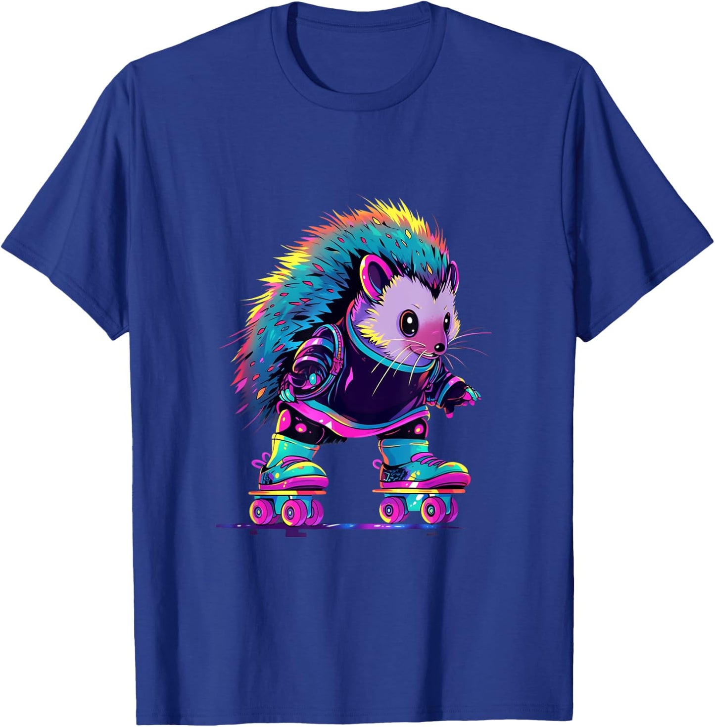 Roller Skating Funny Hedgehog Skater Roller Skates T-Shirt - T-Shirt | Royal