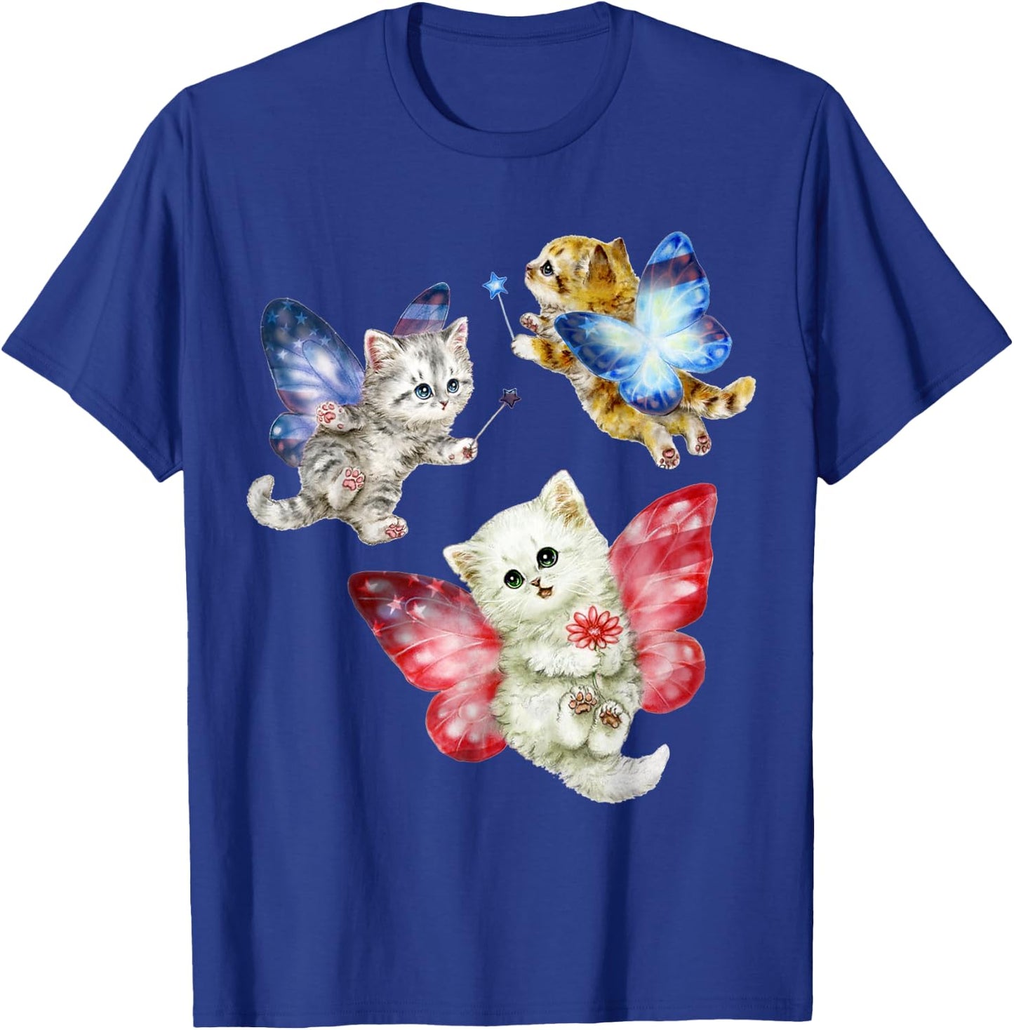 Cat Fly Like A Butterfly Women Girls Kids T-Shirt - T-Shirt | Royal