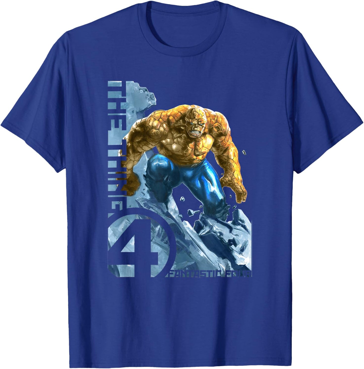 Marvel Fantastic Four The Thing Rocks Epic Poster T-Shirt - T-Shirt | Royal