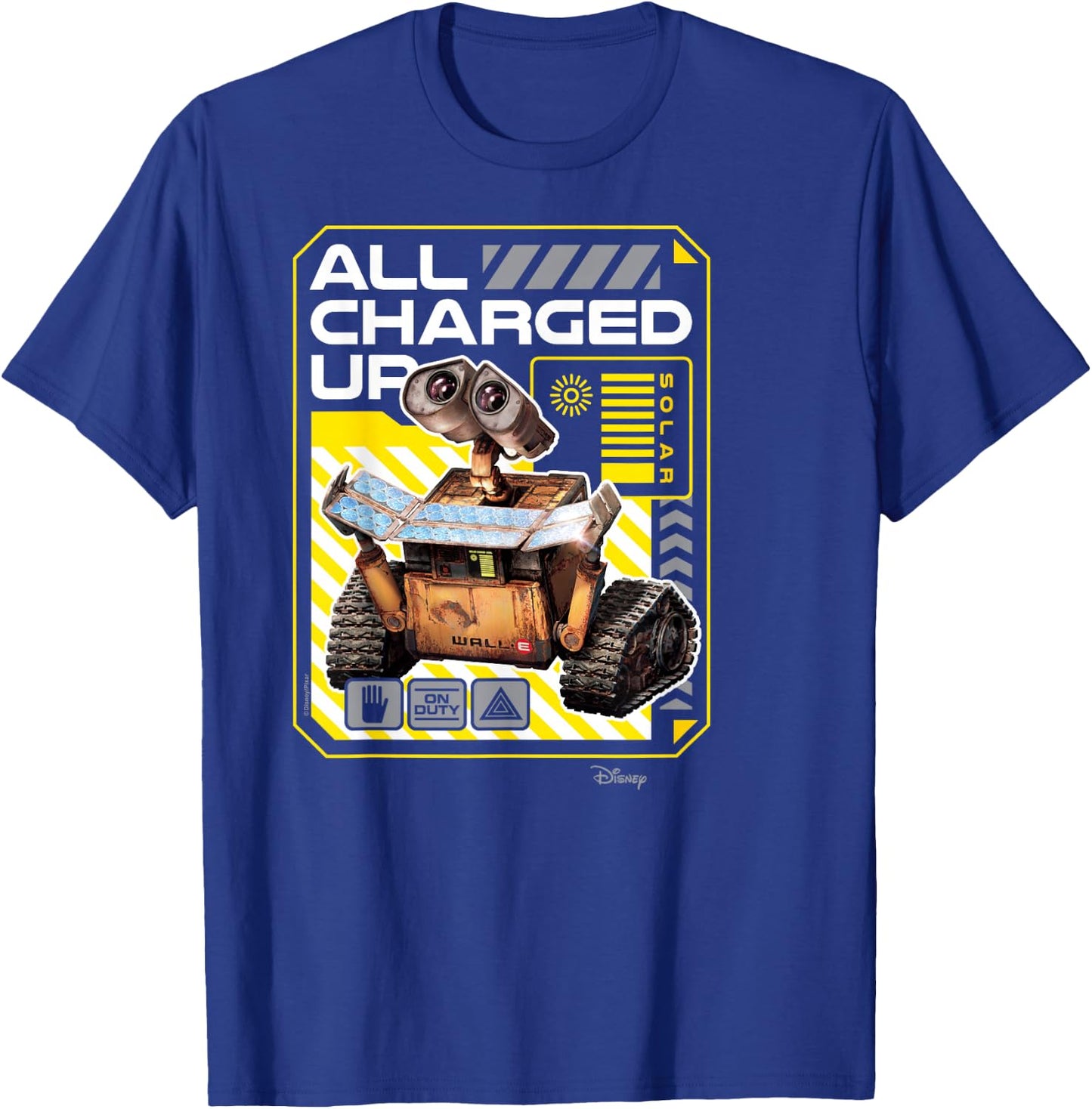 Wall-E - All Charged Up T-Shirt - T-Shirt | Royal