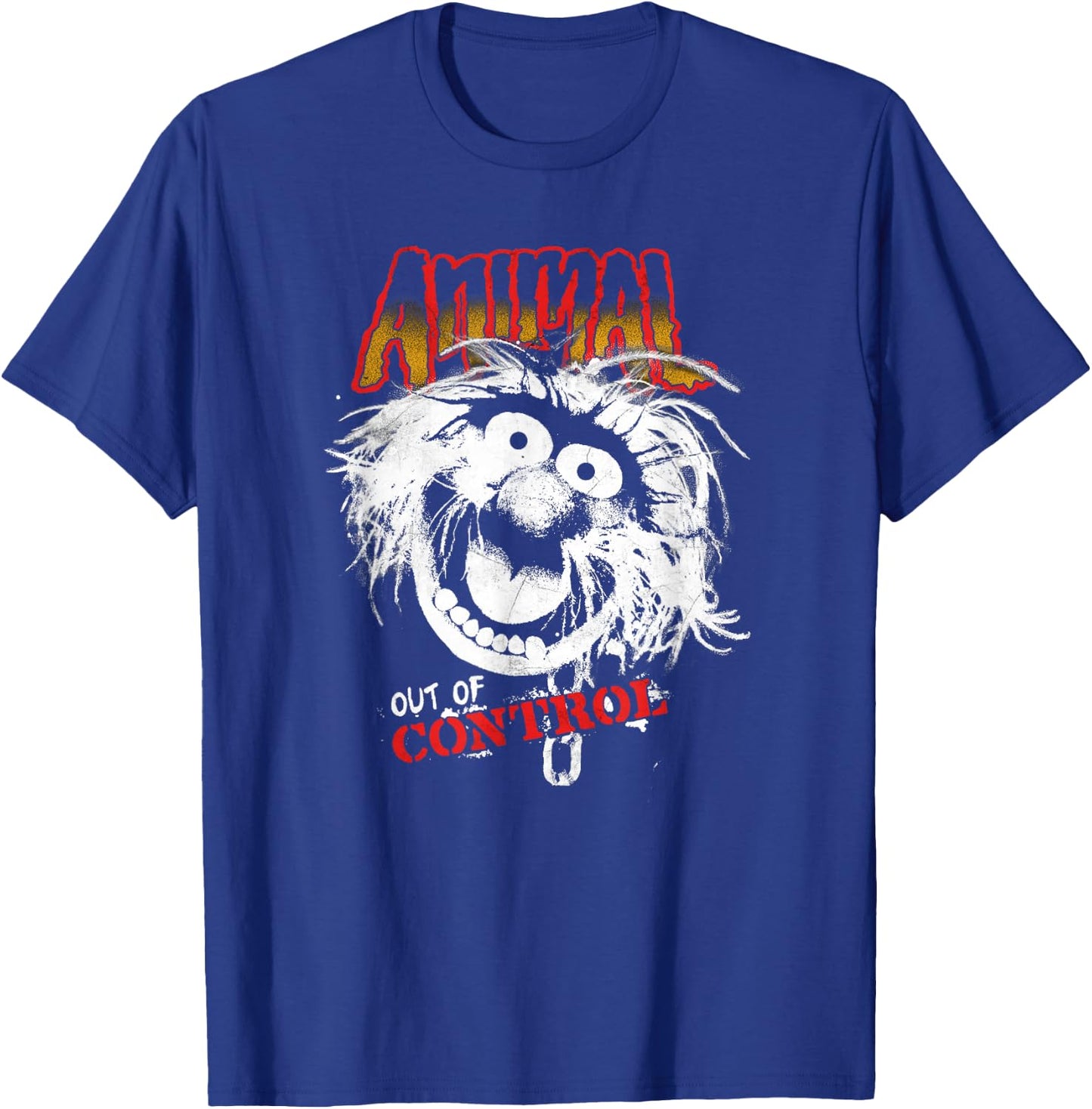 Disney The Muppets Animal Out Of Control Rock Style T-Shirt - T-Shirt | Royal
