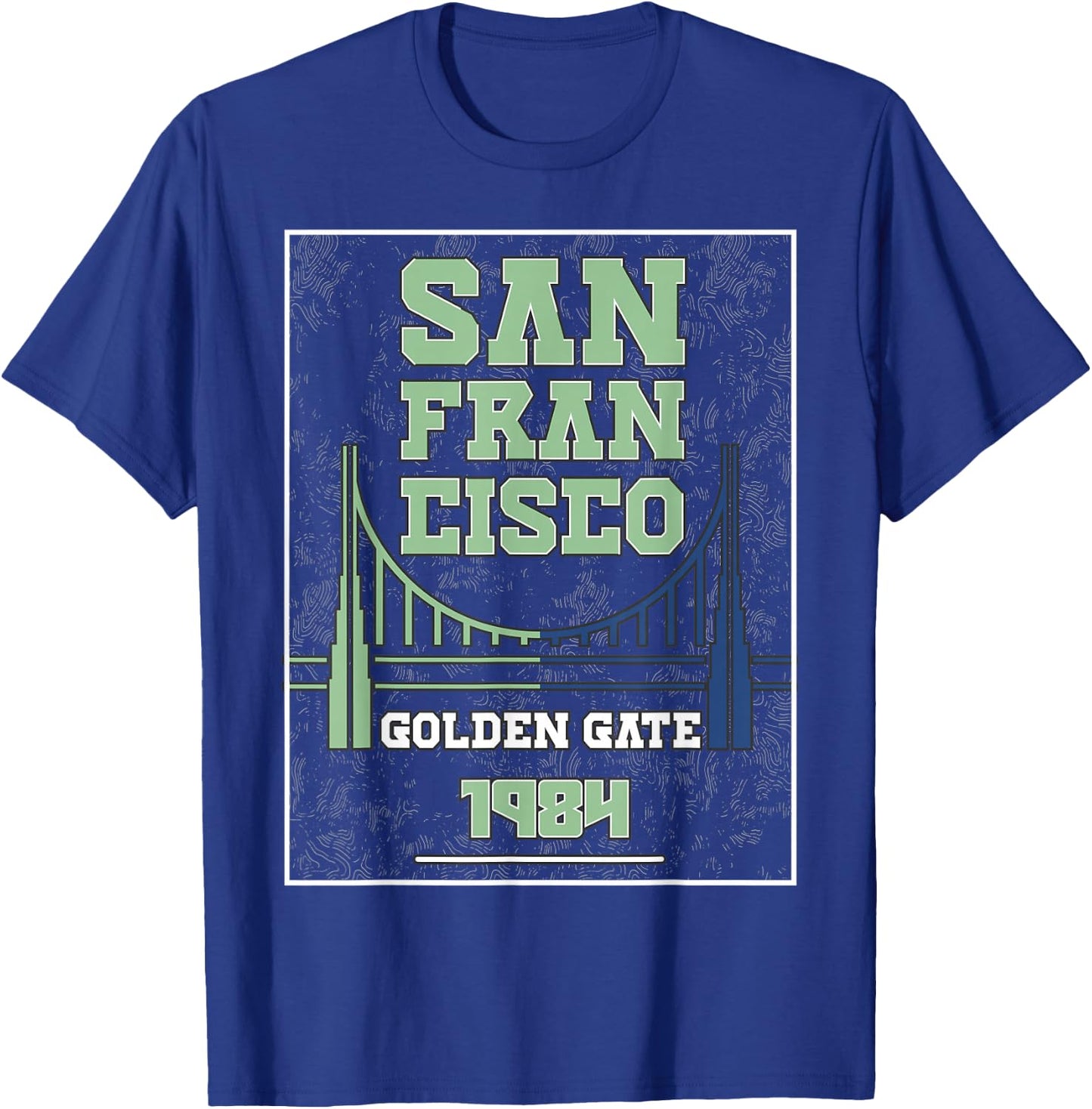 San Francisco Golden Gate 1984 T-Shirt - T-Shirt | Royal