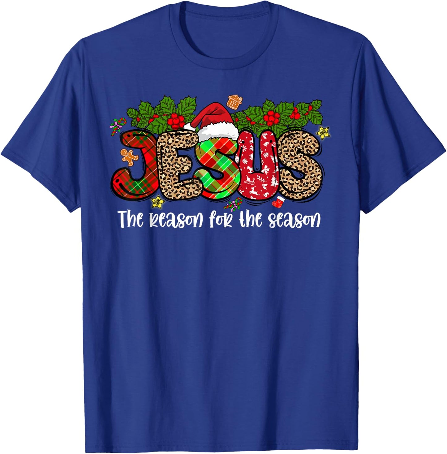 Jesus Is The Reason For The Season Christmas Pajama T-Shirt - T-Shirt | Royal