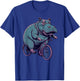 Hippo Cyclist | Hippopotamus Riding a Bike T-Shirt - T-Shirt | Royal