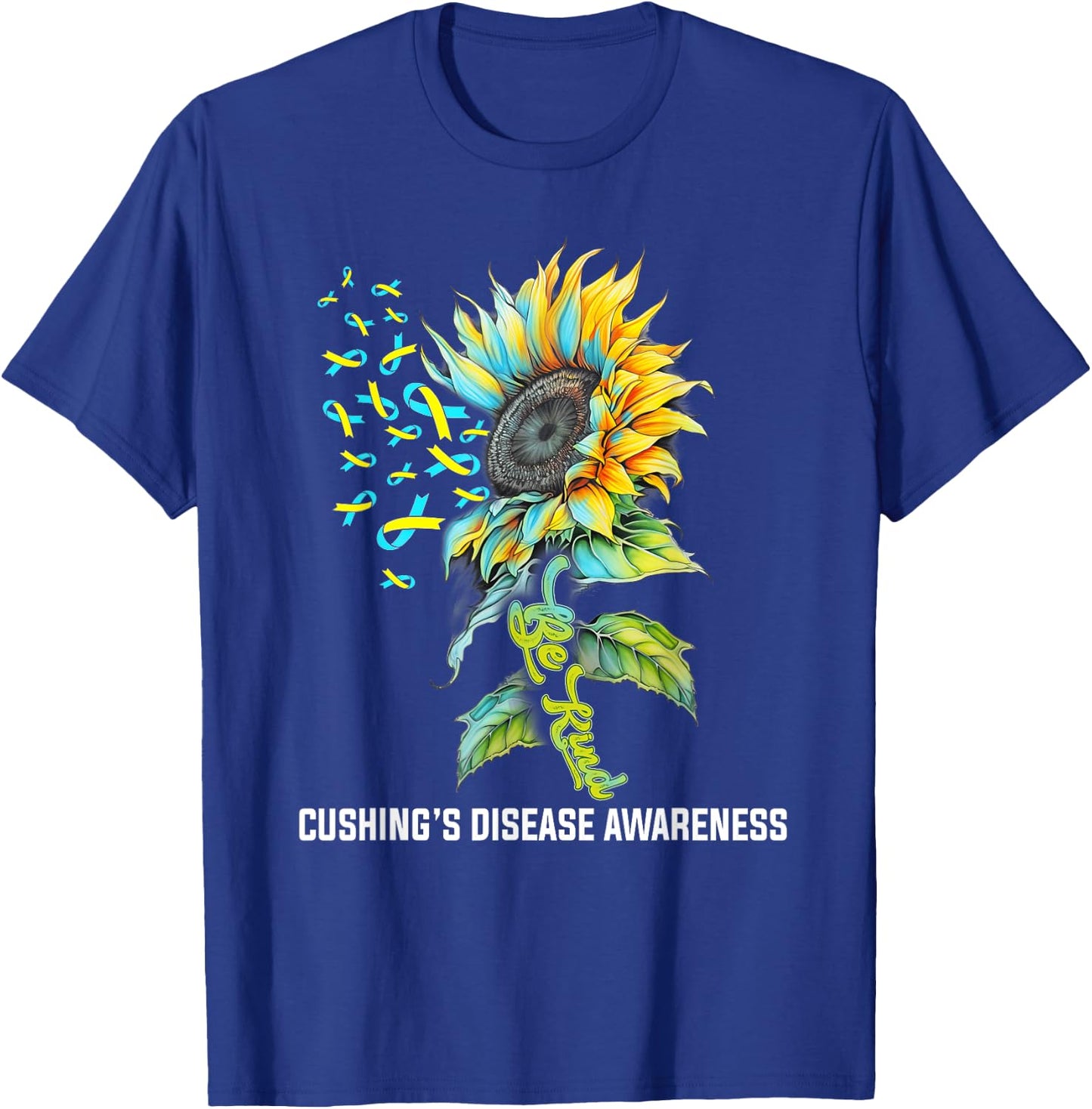 Be Kind Sunflower Cushing's Disease Awareness T-Shirt - T-Shirt | Royal