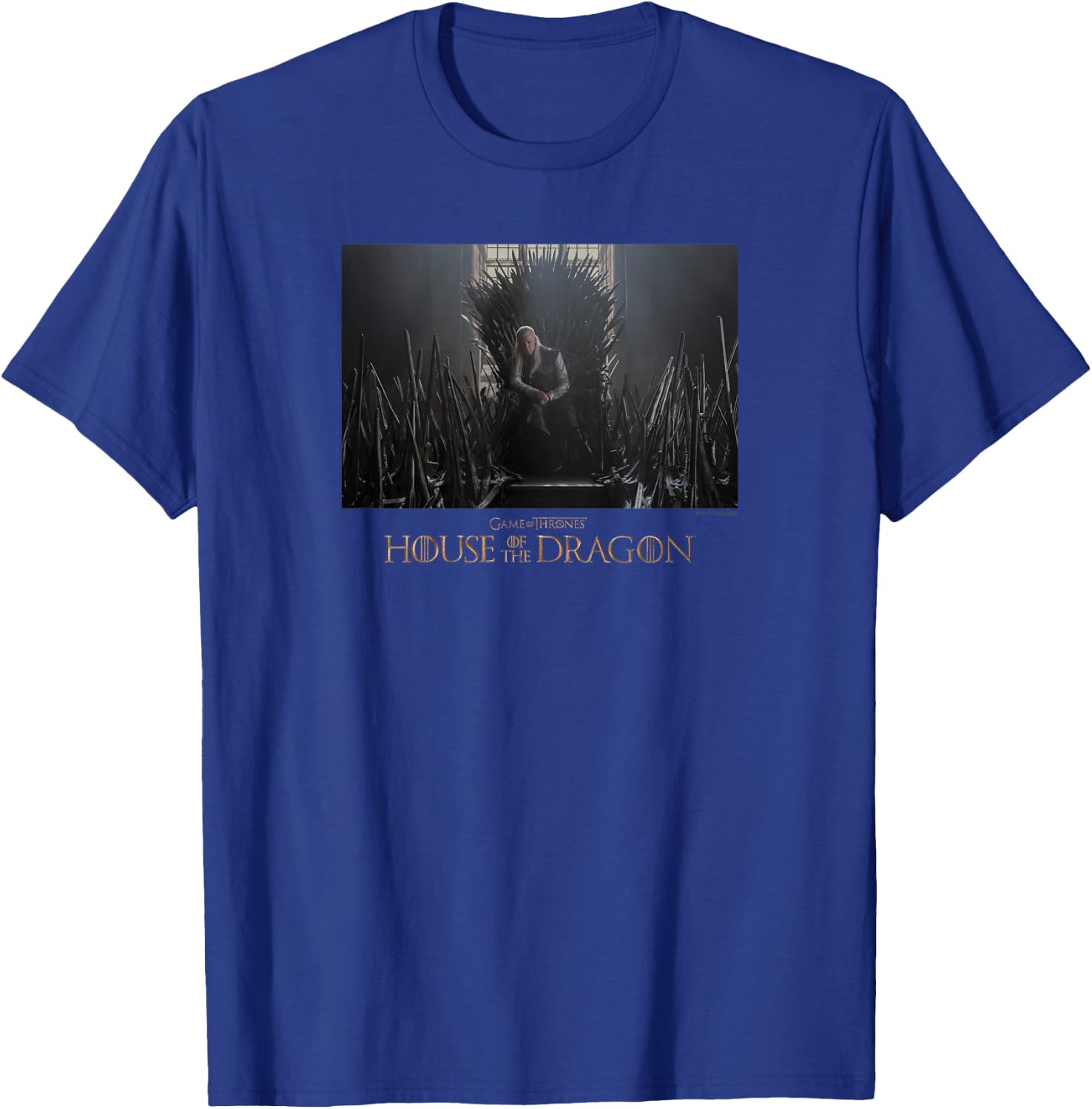 House of the Dragon Daemon Targaryen Iron Throne Poster T-Shirt - T-Shirt | Royal