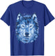 Wolf Animal Blue Watercolor Wolves Polygon Husky Dog Lover T-Shirt - T-Shirt | Royal