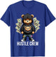 Money Hustle Crew Teddy Bear Gangster Dollar Hustler T-Shirt - T-Shirt | Royal