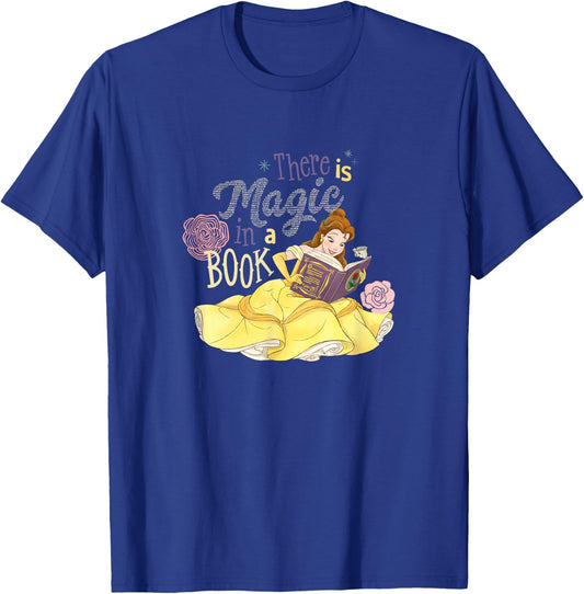 Disney Beauty and The Beast Belle There is Magic in A Book T-Shirt - T-Shirt | Royal