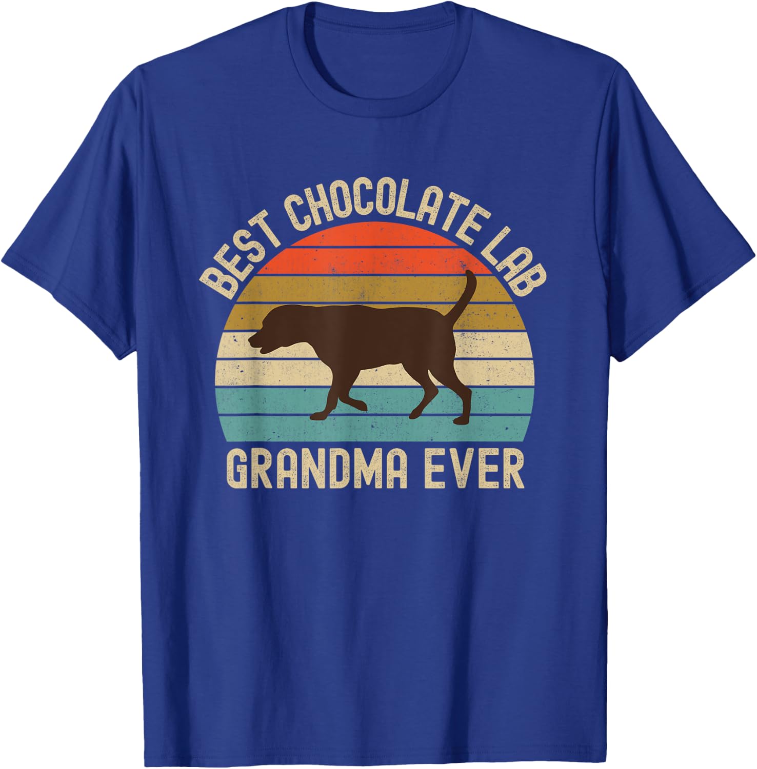 Best Chocolate Lab Grandma Ever Labrador Retriever Vintage T-Shirt - T-Shirt | Royal