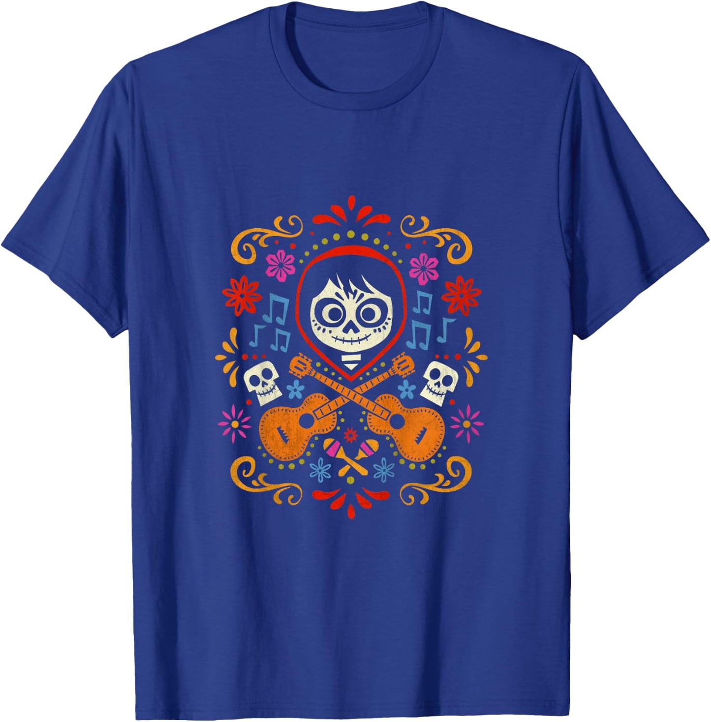 Kids Disney Pixar Coco Miguel Guitar Celebration Toddler T-Shirt - T-Shirt | Royal