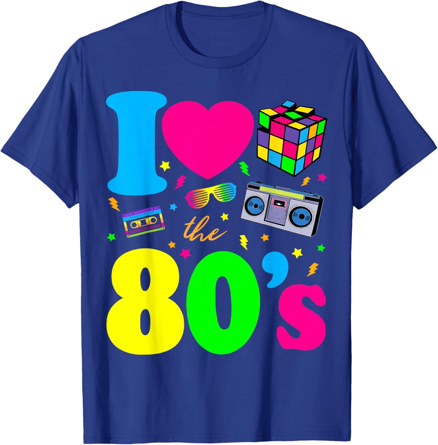 I Love The 80s Classic Nostalgia T-Shirt - T-Shirt | Royal