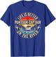 Pontoon Captain Life Is Better On The River Vintage Retro T-Shirt - T-Shirt | Royal