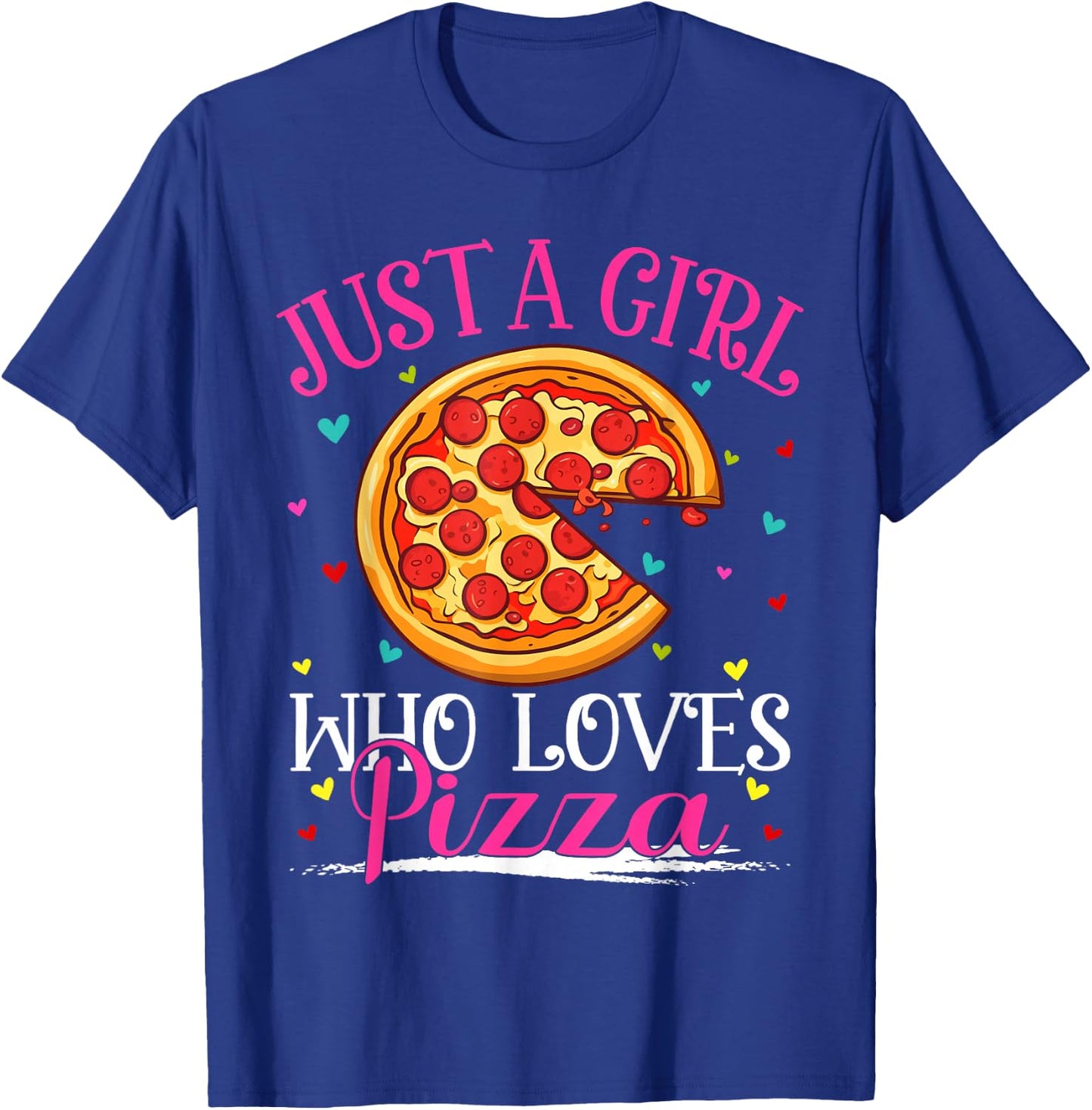 Just A Girl Who Loves Pizza Girls T-Shirt - T-Shirt | Royal