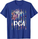 PCA American Flag Patient Care Assistant PCA Nurse T-Shirt - T-Shirt | Royal