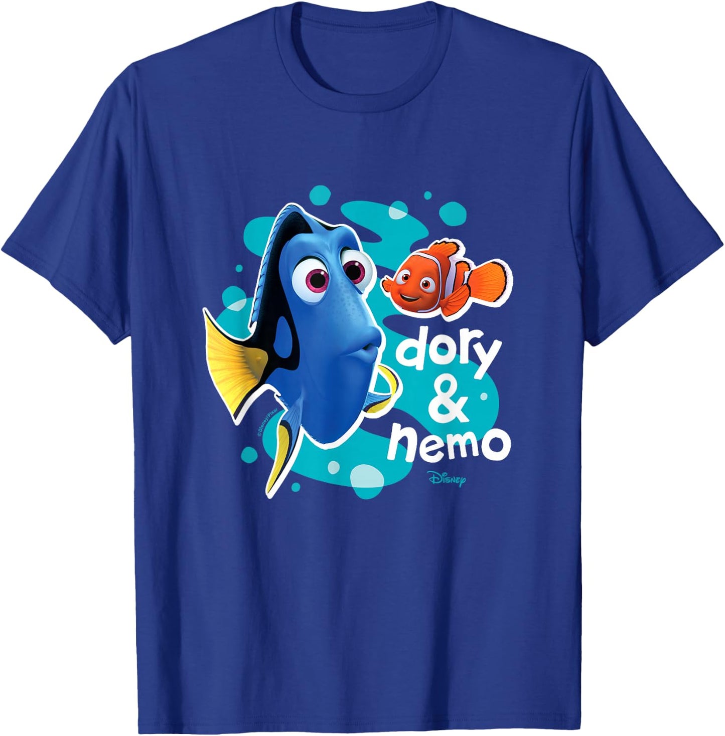 Finding Nemo - Dory and Nemo T-Shirt - T-Shirt | Royal