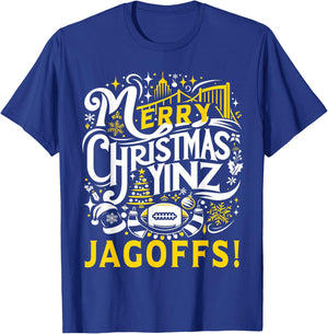Pittsburgh Christmas Funny Yinz Jagoff Ugly T-Shirt - T-Shirt | Royal