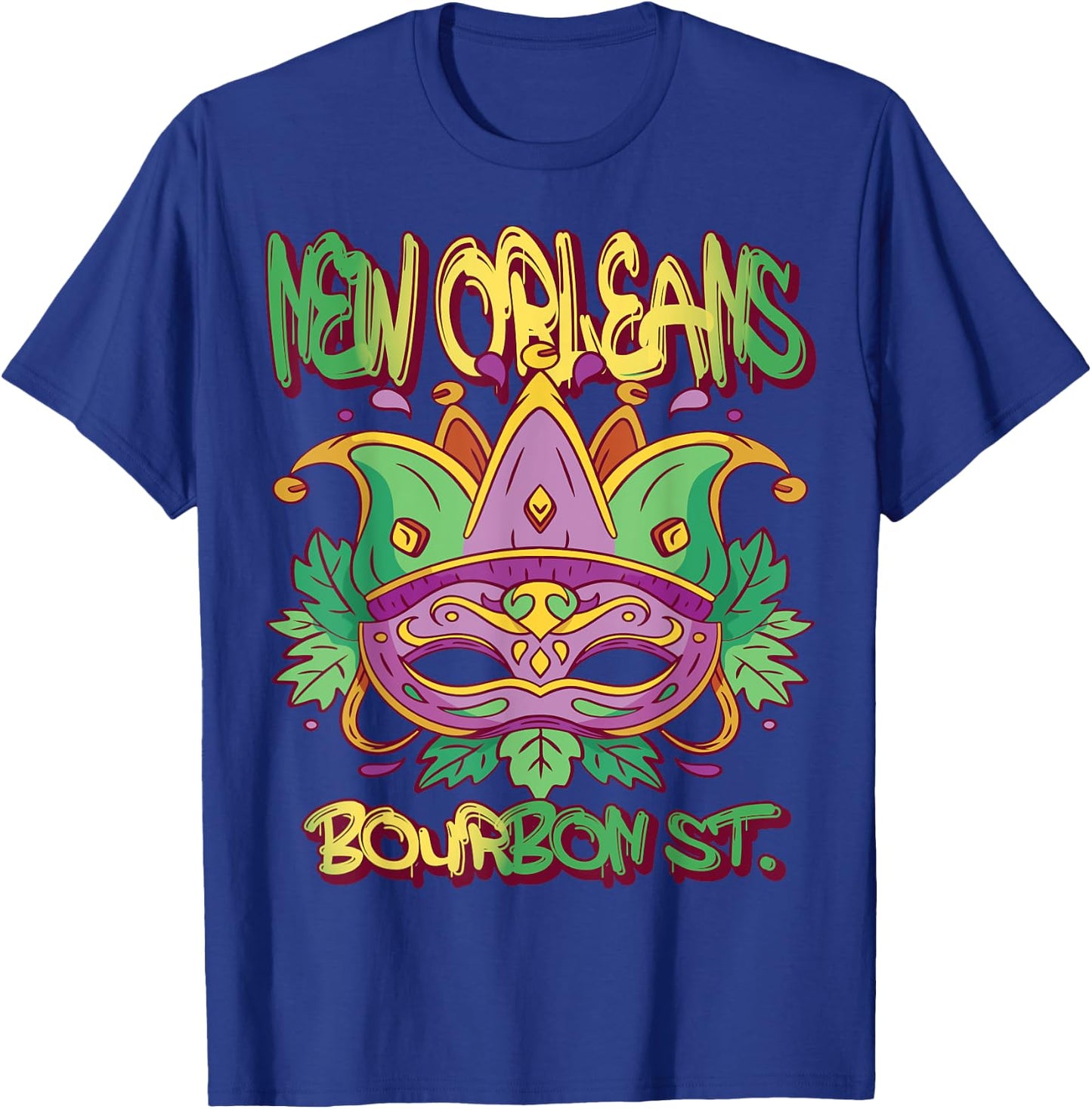 French New Orleans Mardi Gras Bourbon Street Souvenir T-Shirt - T-Shirt | Royal